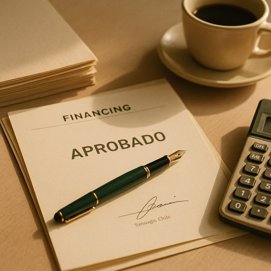 Documento de financiamiento empresarial aprobado, firmado tras la asesoría de Aliado Financiero
